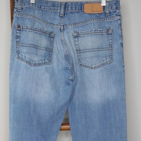 CALVIN KLEIN JEANS Men's Relaxed Straight Easy Fit 32x34 Egypt Made 100% Cotton! - Picture 8 of 14